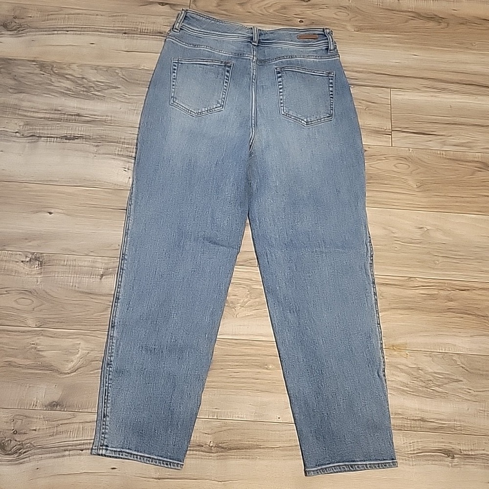 Pilcro Anthropologie Jeans The Letter Press Women 29 Blue Pleated Wide Denium